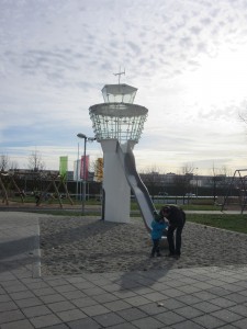 This was just too darn cute. I think the real traffic Control Tower should have its own slide!