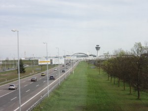 Airport from the Sky Bridge. Isn't it a beauty?