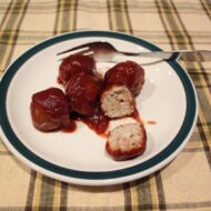 Turkey Meatballs with Spicy Cranberry Sauce